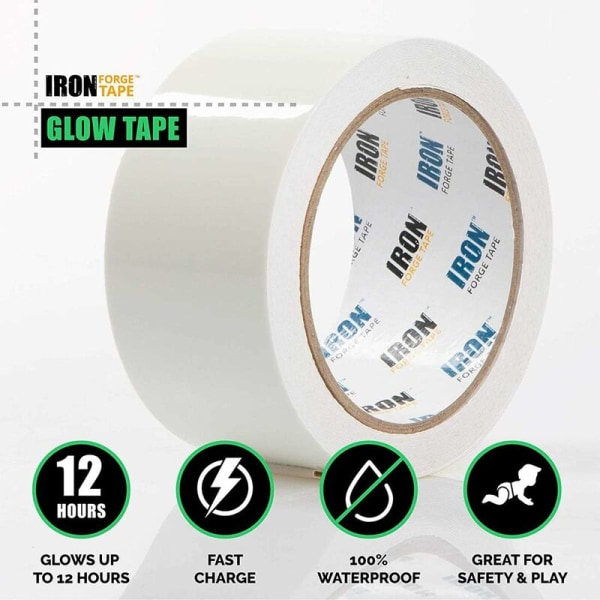 Fosforescerende selvklebende tape, selvlysende tape, fluorescerende tape 5m x 5cm gløder i mørket tape for sikkerhetsskilt hjemmeinnredning