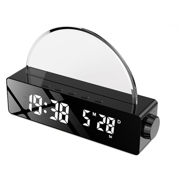 Solopgang Lys, Vækkeur, Vågn Op Lys, Daggry Simulator, Solrig Sengebord Lampe, Farveskiftende Lys til Soveværelse, Sort