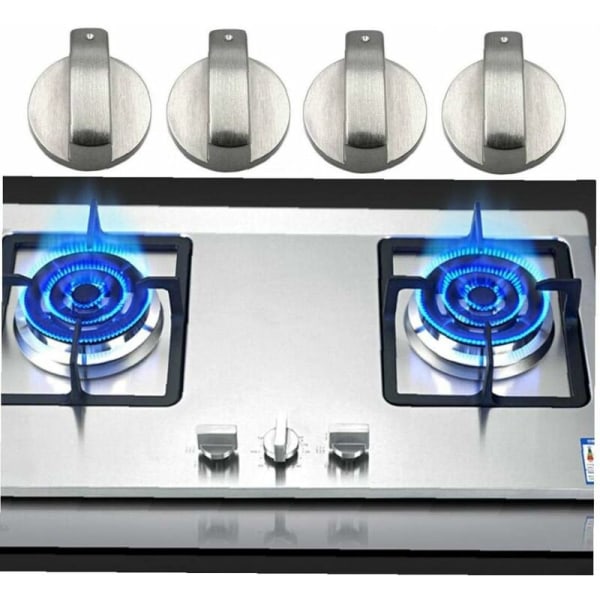 1 st Gas Spis Kontroll Knoppar Adaptrar Universal Metall Ugn Matlagning Yta Kontrollbrytare Lås 6mm-
