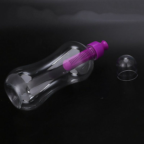 Matka pullo kannettava suodatin ulkoiluvaellus 550 ml kuntosali suodatus terveellinen juomapullo-violetti