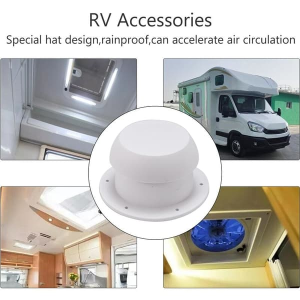 Rund sopphodeformet ventilasjonshette for Rv-tilbehør
