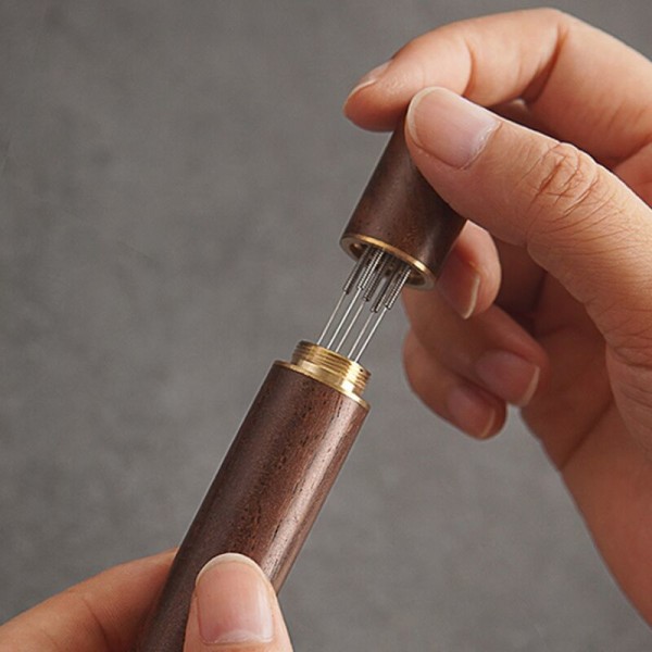 Kaffe Tamper Rustfrit Stål Nåle Espresso Pulver Omrører Fordeler Nivellering Værktøjer WDT Kaffe Omrøring Tilbehør A
