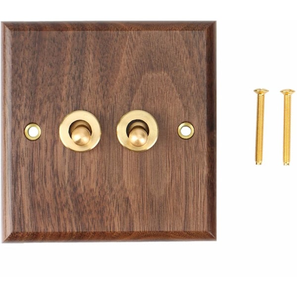 Amerikansk Industriel Retro Stil Lyskontakt Sokkel, Messing Toggle Switch Plade, Antik Stue Lyskontakt (2)