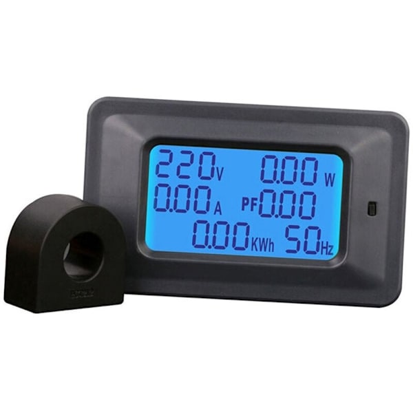 Strømsforbrugsindikator Multifunktionelt Husholdningsstrømmåler, Watt-timemåler, AC Digital Display Spænding og Strømmåler, Effekt