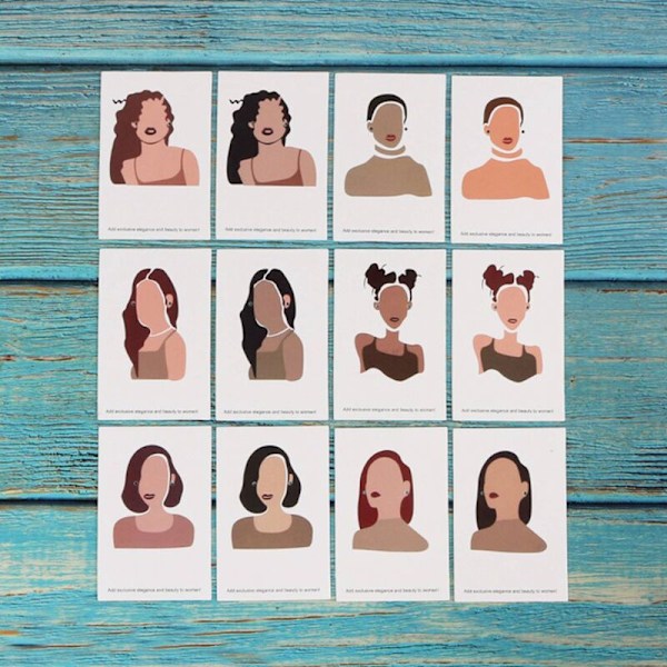 Mix Models 6X9cm 200st Fashion Dam Displaykort Örhänge Drop Örhänge Förpackningskort Pappershållare