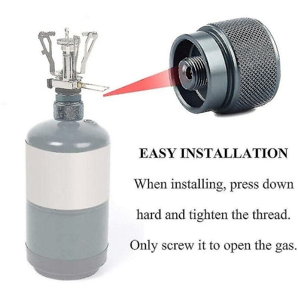 Ny 1-pack Gas Tank Konverteradapter Utomhus Campingköksadapter Med -stängningsfunktion Campingutrustning