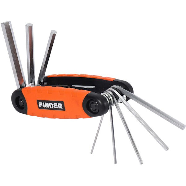 FINDER 3 kpl 8 in 1 kuusiokoloavain litteä pallo luumu taitto kuusiokoloavain kromivanadiumteräs avainsetti kannettava taitto ruuvimeisseli