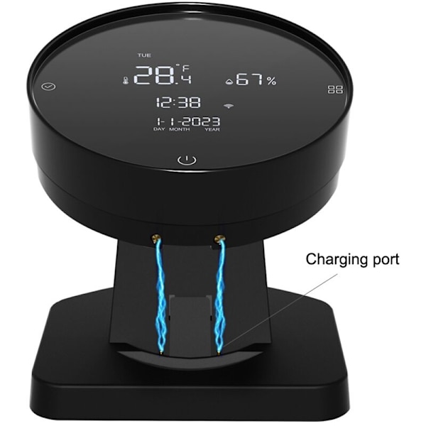 USB-laddningsbar temperatur- och fuktighetsdetektor Tuya WIFI Hygrometer för LCD-display IR-kontroller Sovrum