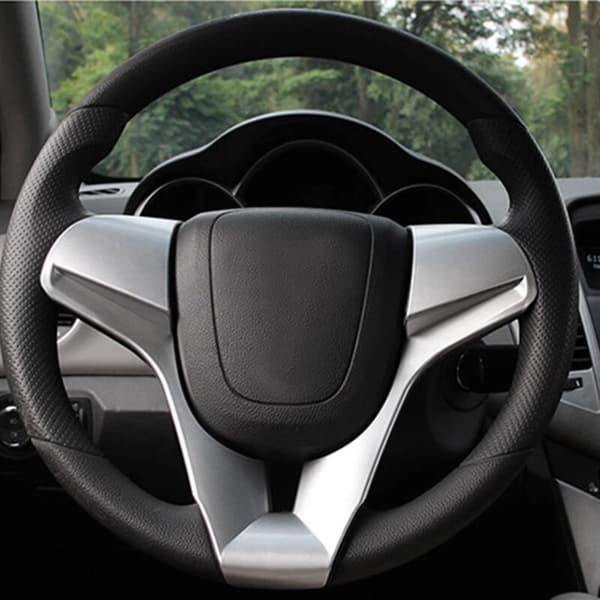 For Cruze 2009-2015 Bil Interiør Ratt Deksel Trim Matt Sølv