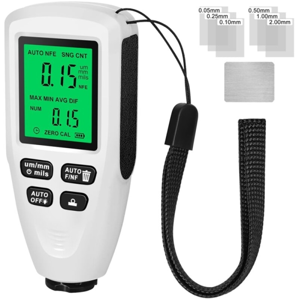 HW300MINI Digitaalinen paksuusmittari Testeri Automaattinen Auton Maalin Mittauslaite Maalikerroksen Mittaustyökalu Valkoinen
