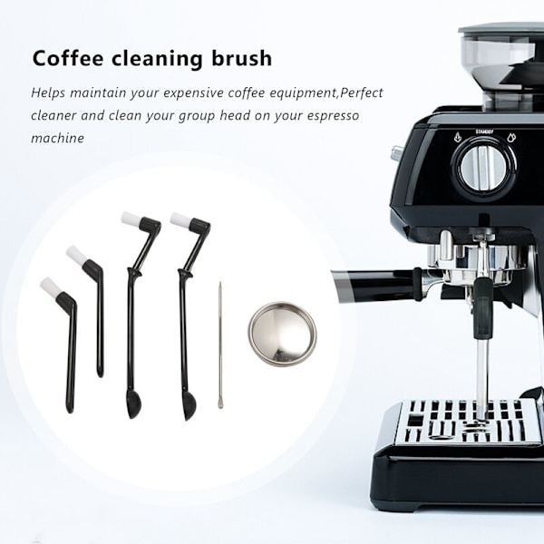Kaffe kvarn rengöringsborste, kaffemaskin rengöringsborste, kafferengöringsverktyg för kaffemaskin grupphuvud