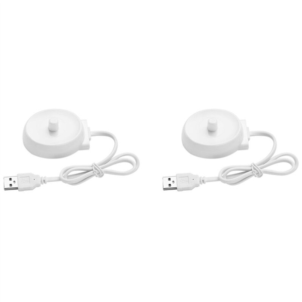 2X USB Reseförvaringsdocka 3757 Laddningsbas för Elektrisk Tandborste P2000P4000P6000P7000D10D12D16D20D34