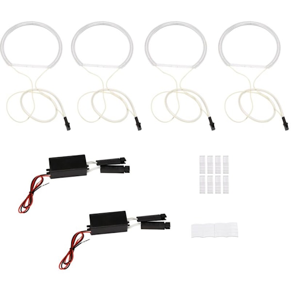 4Pcs White CCFL LED Headlight Eyes Halo Ring DRL Turn Signal Light Lamp For E36 E46 E39 E38