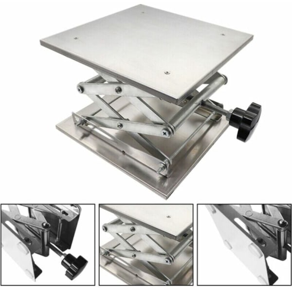 Lille løftebord i rustfrit stål Bærbart manuel elevatorpositioner Eksperimentelt/svejseassistentværktøj
