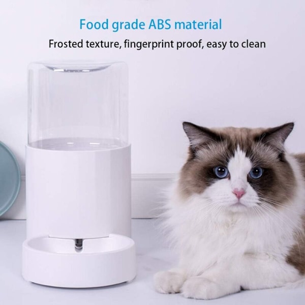 2,5L Automatisk Vattenfontän för Katt och Hund - Stor Kapacitet Gravity Vattenbehållare med Platsmatta