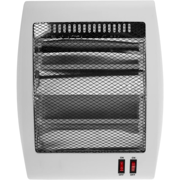 Bärbar platt kvartsvärmare 2 element 400/800W anti-tipp