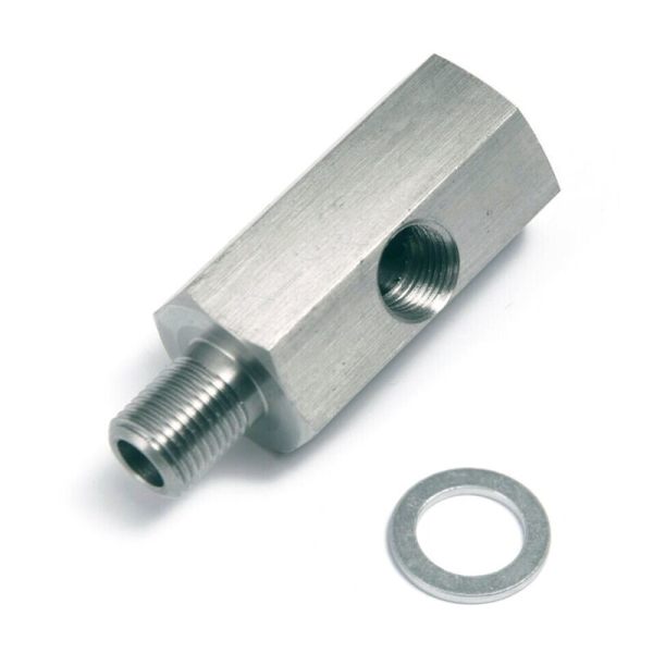 1/8 tommer NPT lufttrykssensor T-stykke til turboadapter fødeledning måler