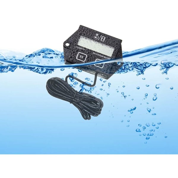 2PC Bensinmotor Varvräknare Timer Utbytbar Batteri Vattentät Induktion Digital Display 2 4 Slag Totalisator Timer