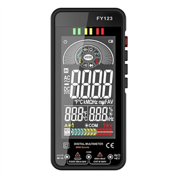 Intelligent Anti-burn Digital Multimeter AC DC Ström Spänning Temperatur Kapacitans Auto Range Ohm NCV Multimetrar Testare