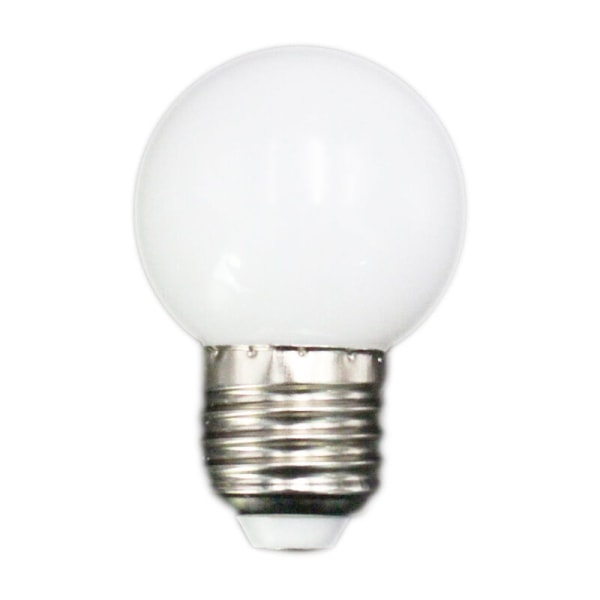E27 LED-lampor - E27 1w Pe Frost LED Globe Colore Vit/Röd/Grön/Blå/Gul Lampa 220v -1PCs(Vit)