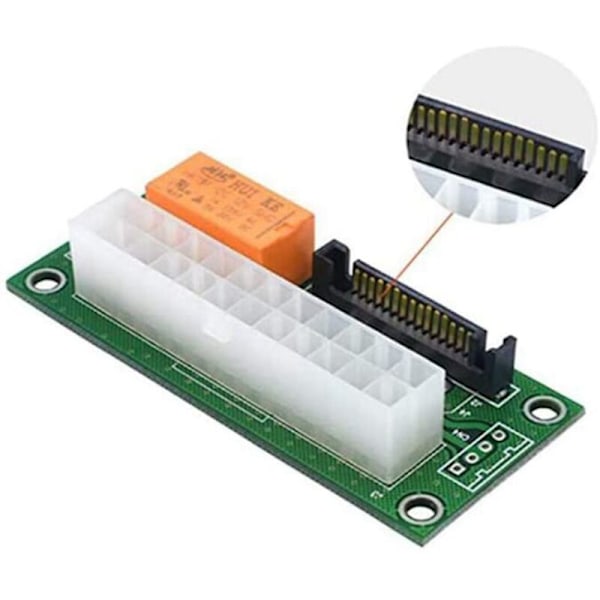 2X Add2Psu Dubbel Strömförsörjningskort Flera Strömförsörjningsadaptrar med 24-stifts till 4-stifts Sata ATX-kontakt för
