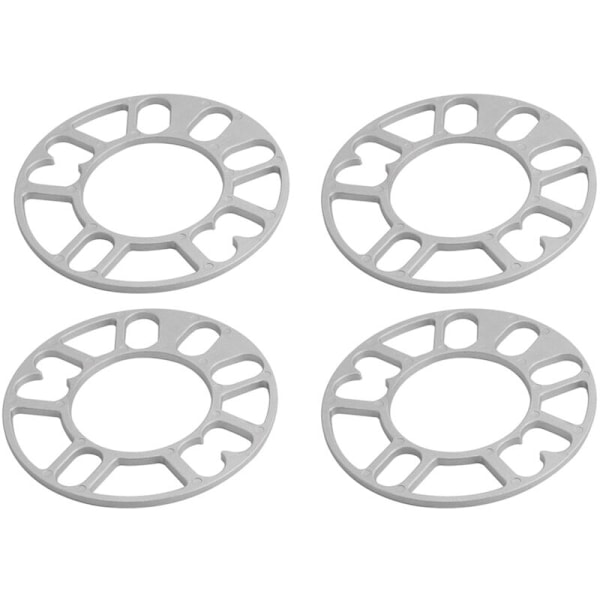 4 stk. Aluminiums hjulafstandsstykker Shims plade Auto hjulafstandsstykker 5 mm Stud til 4X100 4X114.3 5X100 5X108 5X114.3 5X120
