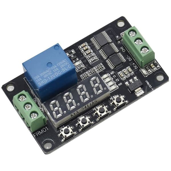 DC 12V Självspärrande Multifunktionsrelä PLC Cykeltimermodul Fördröjningstid Switch Detektionskontrollrelämodul