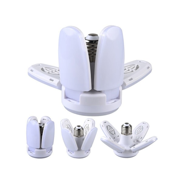 LED-pære vifteblad garasje lys omformelig AC85-265V 28W sammenleggbar takbelysning verksted lys LED-pære hjem taklampe 1 stk