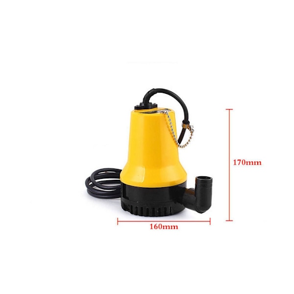 DC 12V Nedsänkbar Vattenpump Nedsänkbar Pump 50W 4200L/H DC Pump Smutsigt Vattenpump Bärbar Linjelängd för Ren och Smutsig Fiskdamm