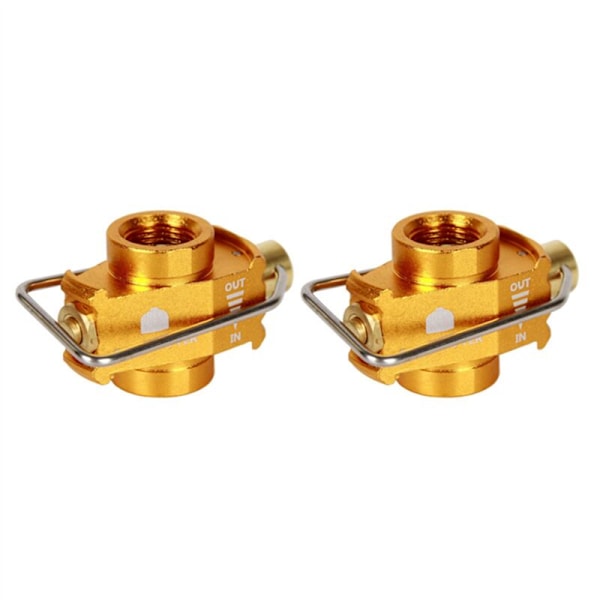 2X Gassparer Camping Plus Konverter Shifter Fyll Adapter Konvertering Tank Flat Valve, Gull