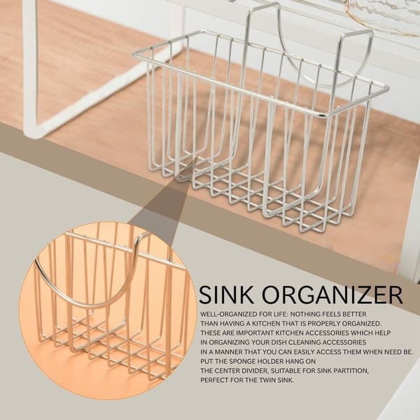 Køkken Svamp Holder, Vask Kurv Vask Børste Opvaskemiddel Drainer Rack Vask Organizer Tilbehør