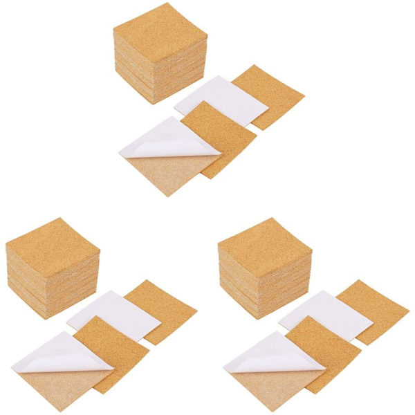 Itseliimautuvat korkkialustat, kahvipatjan pidikearkit DIY-tarvikkeet (120, neliö)