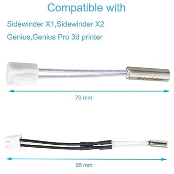 Egnet til 3D-printertilbehør Artillery 3D-printervarmerør Varmerør 24V 64W Termistor Temperatursensor