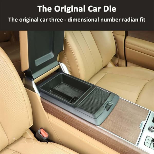 För Range Sport/ 2023 Center Console Armrest Förvaringslåda Organizer Fack - Ingen Kylversion