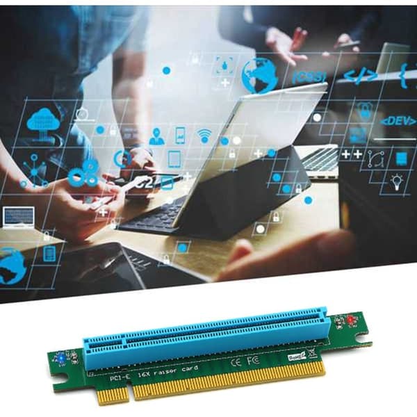 PCI-16X Riser-kort med 12V/3.3V Power LED for 1U/2U Server M.2 (NGFF) Key B+M Til Key M Adapter