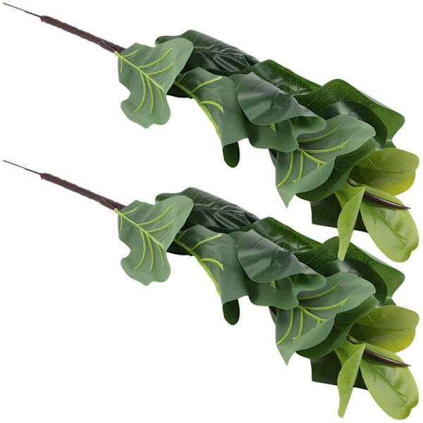 Konstgjorda växter Fiddle Leaf Fig Fake Ficus Lyrata Tree Fake Green Bushes Greenery för trädgård Veranda Fönsterlåda Dekor