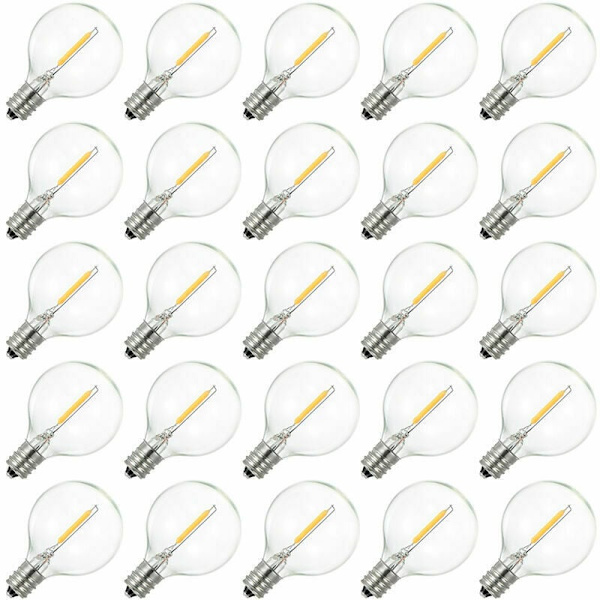 G40 LED-glödlampa AC230V, E12-sockel, IP44 vattentät, varmvit, perfekt för hemdekoration, fester, bröllop.