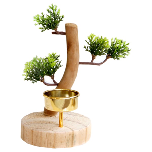 Rural Style Natural Wooden Fake Tree Bonsai Candle Holder Candle Cup Nordic Style Home Decoration