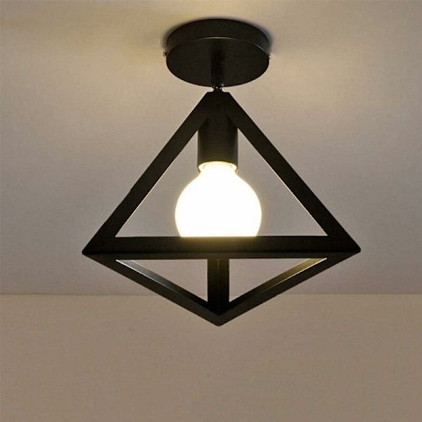 Taklampe Moderne Lysekrone Burform Taklampe Lysekrone Kreativ Jern Hengelampe E27 Metall Geometrisk Skjerm for Soverom Stue