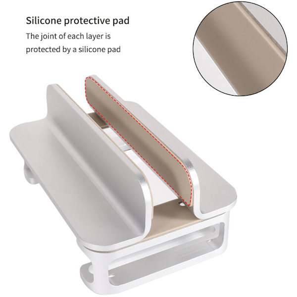Aluminiumlegering Bärbar Vertikal Stativ Skrivbord Enstaka Kortplats Bärbar Platt Anteckningsbok Förvaringsställ