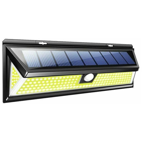 180 LED solcellslampor med rörelsesensor för utomhusvägg och trädgård