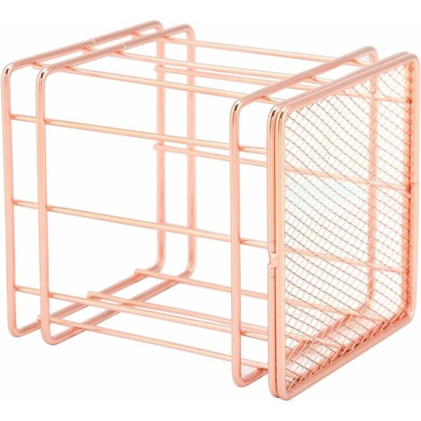 Förvaringskorg i roséguld (S-rektangulär)
