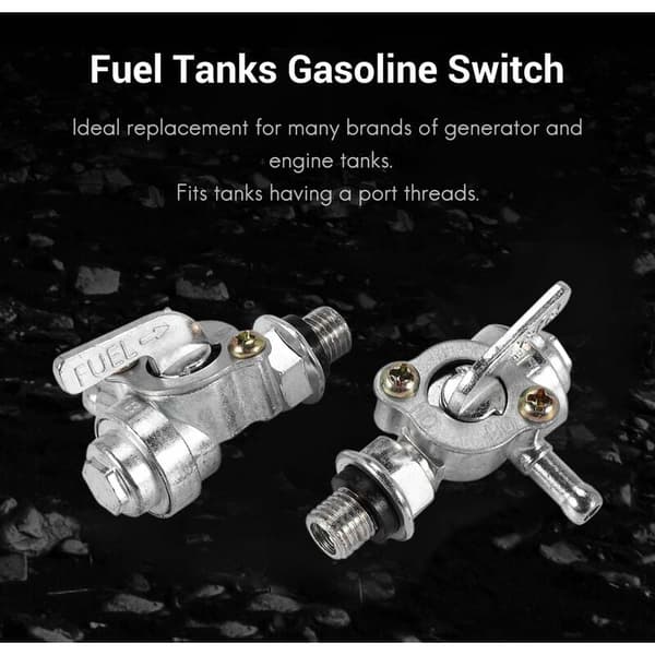 2X Universal Bensin Bränsleomkopplare För Gasmotor Generator Bränsletankar