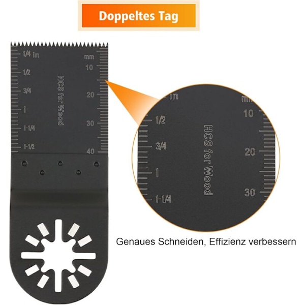 20-pack Universal Oscillerande Sågblad, Multiverktyg Starlock Plus 34 mm Blad Precision Multiverktyg Snabbkoppling Oscillerande Sågblad för Bosch Woo