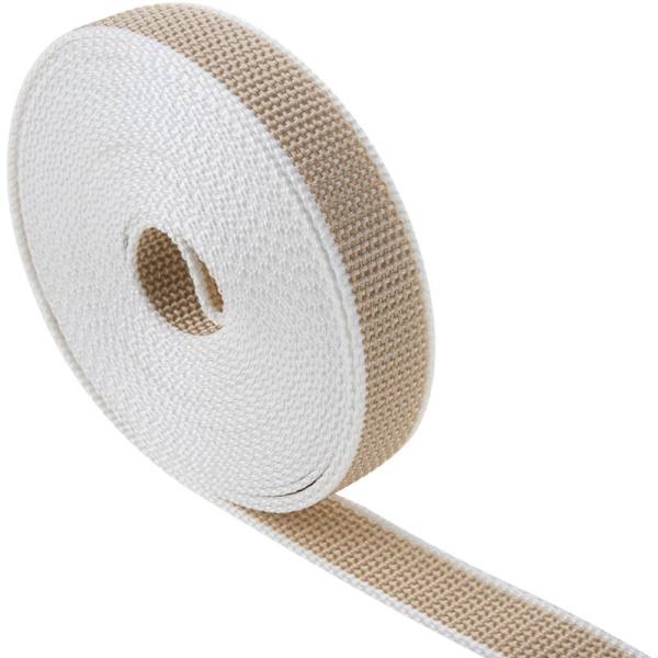 Perfekt tejp för persienner i beige och vitt nylon 22 mm x 6m
