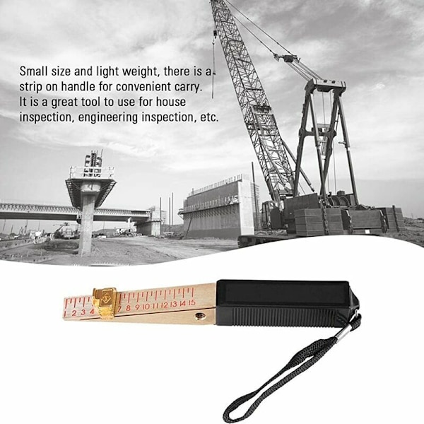Kannettava metrinen paksuusmittari. 1-15 mm kiilamainen vernier-paksuudenmittari. Tarkastustason mittaustyökalu kodin tekniikkaan (0,5 mm)