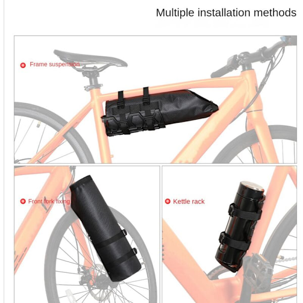 Multifunktionell Väska för Bagage, Mountainbike-Ramväska, Långdistans-Cykeltur, Framgaffelväska