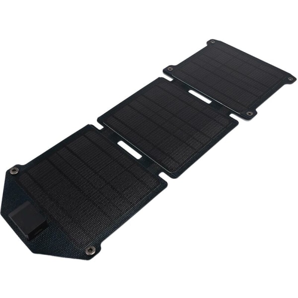 Bærbar solcellepanel kit foldbar solcellelader 15W 5V USB vandtæt ETFE solcellepanel USB-porte udendørs campinglader