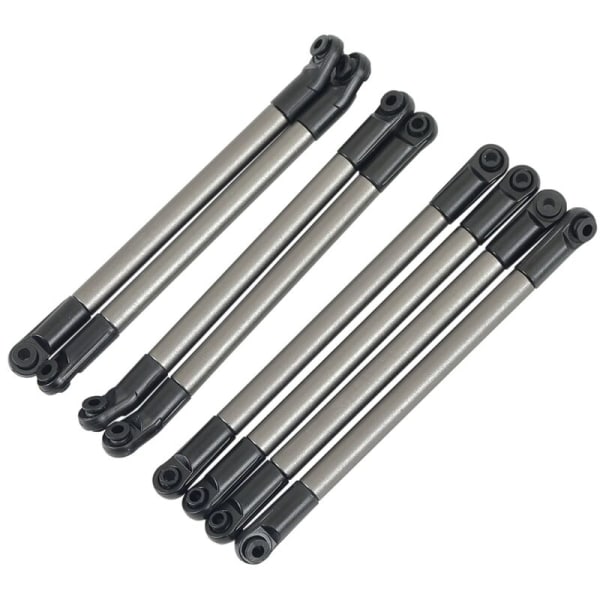 8 st Serie Metall Koppling Stång Dragstång 275MM Hjulbas för 1/10 RC Bil på Axial SCX10 90027 D90 D110 CC01