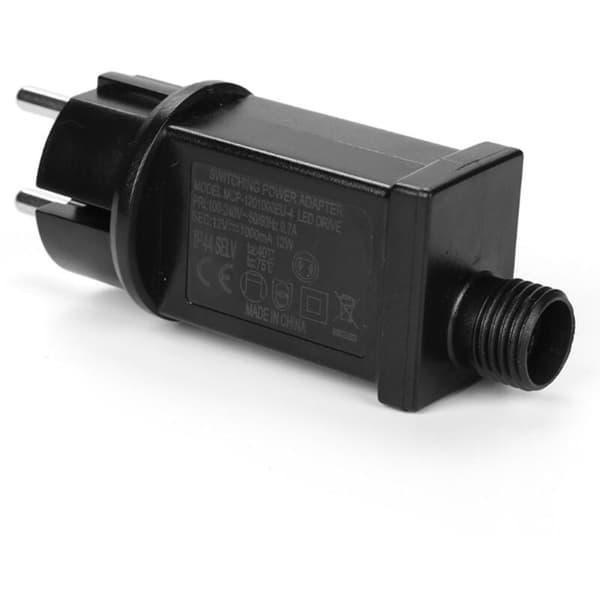 Strømadapter 12V 12W Alltid/Blinkende IP44 Vanntett Strømadapter LED-driver